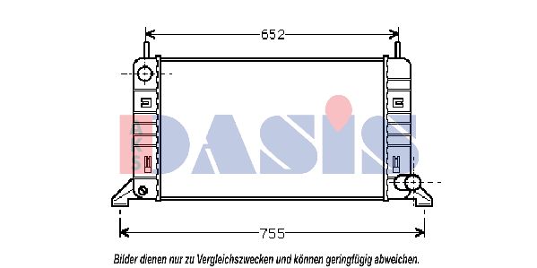 AKS DASIS Радиатор, охлаждение двигателя 092270N